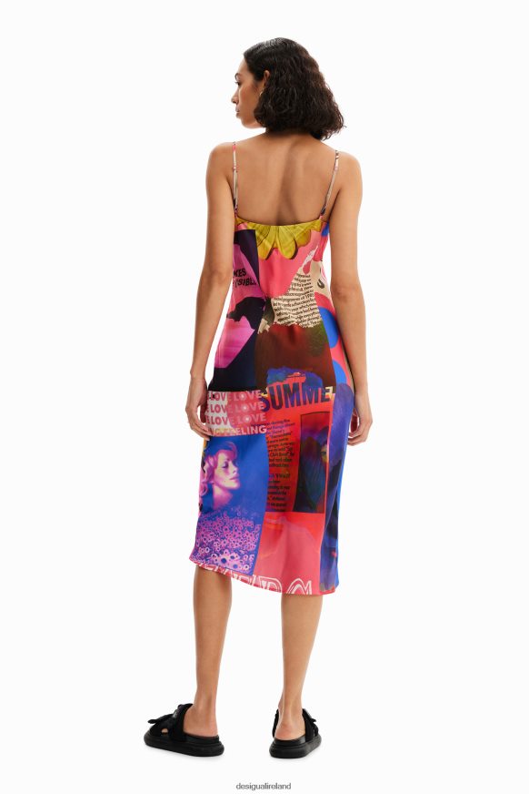 Desigual Women Collage lingerie midi dress Clothing PFVZ0B54