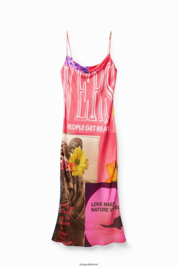 Desigual Women Collage lingerie midi dress Clothing PFVZ0B54