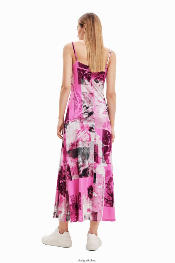 Desigual Women Collage midi slip dress Clothing PFVZ0B985