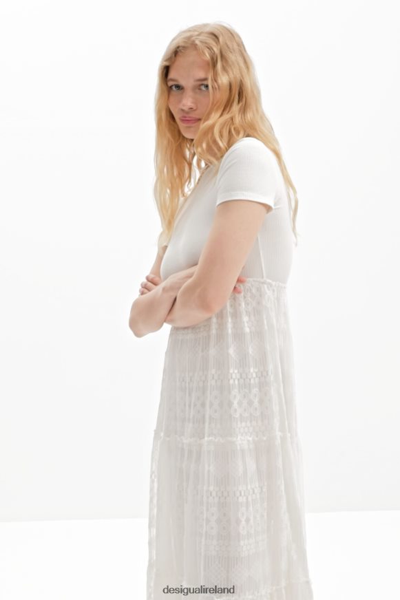 Desigual Women Combination tulle midi dress Clothing PFVZ0B244