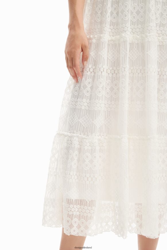 Desigual Women Combination tulle midi dress Clothing PFVZ0B244