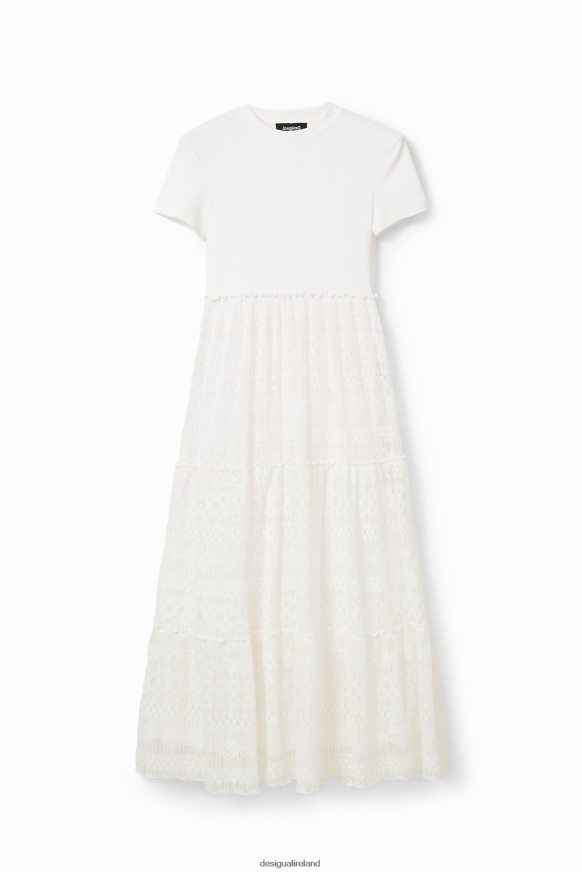 Desigual Women Combination tulle midi dress Clothing PFVZ0B244