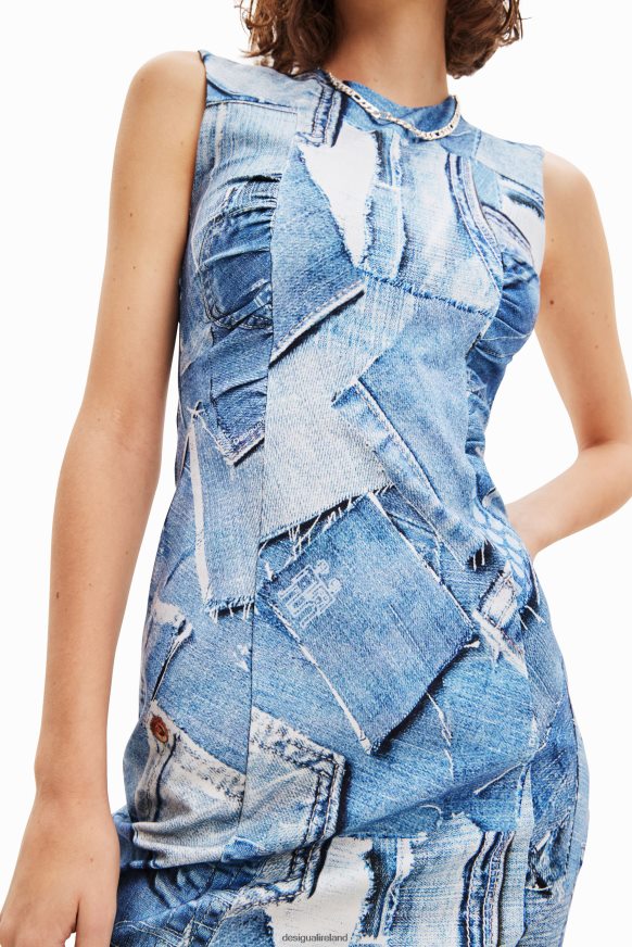 Desigual Women Denim patchwork mini dress Clothing PFVZ0B900
