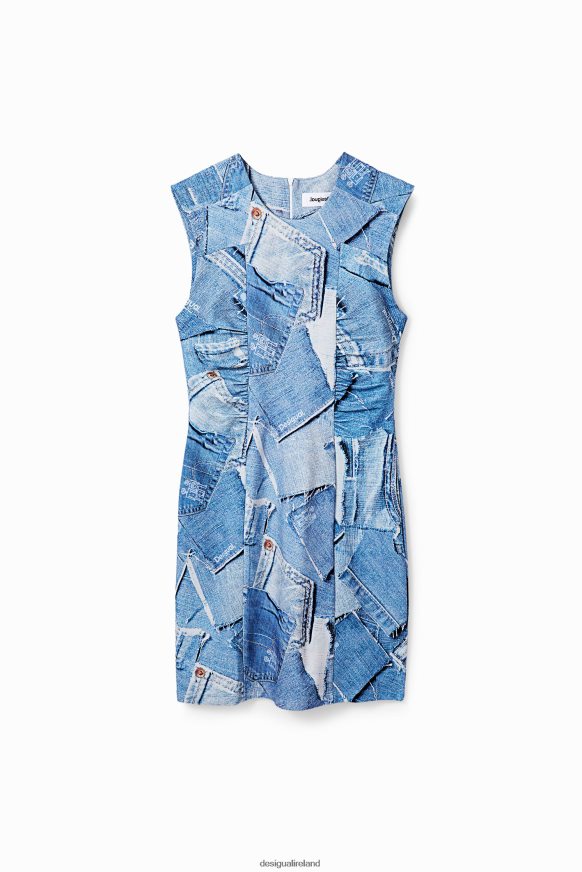 Desigual Women Denim patchwork mini dress Clothing PFVZ0B900