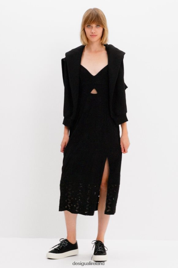 Desigual Women Embroidered midi dress Clothing PFVZ0B699