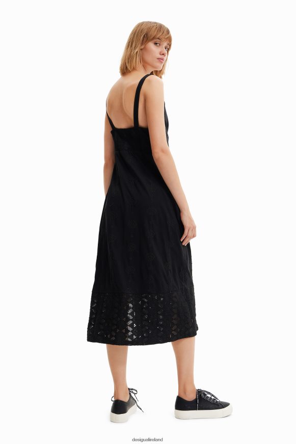 Desigual Women Embroidered midi dress Clothing PFVZ0B699