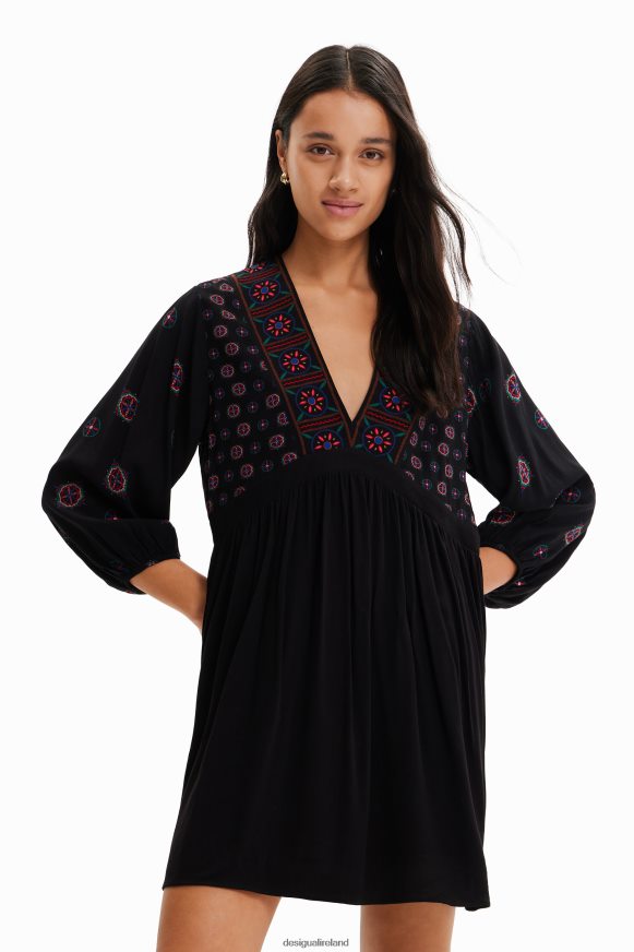 Desigual Women Ethnic-print short dress Clothing PFVZ0B410