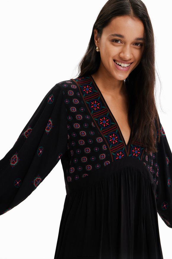 Desigual Women Ethnic-print short dress Clothing PFVZ0B410
