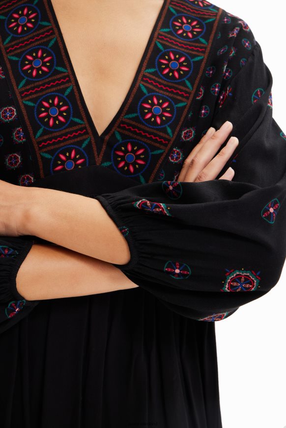 Desigual Women Ethnic-print short dress Clothing PFVZ0B410