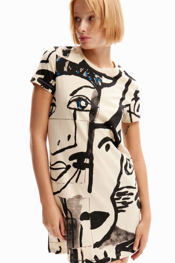 Desigual Women Face mini T-shirt dress Clothing PFVZ0B1000