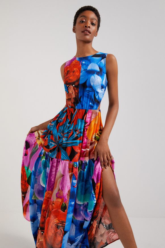 Desigual Women Floral cut-out dress Clothing PFVZ0B482