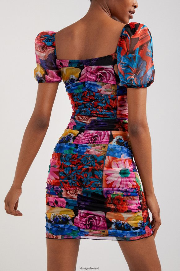 Desigual Women Floral ruched dress Clothing PFVZ0B1063