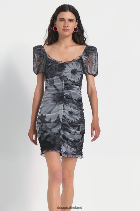 Desigual Women Floral ruched dress Clothing PFVZ0B1136