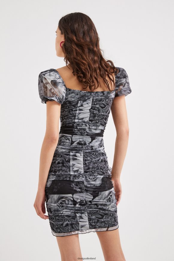 Desigual Women Floral ruched dress Clothing PFVZ0B1136