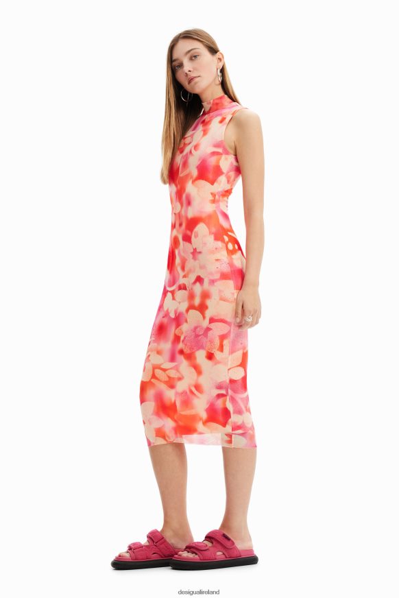 Desigual Women Floral tulle midi dress Clothing PFVZ0B287