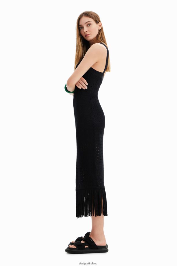 Desigual Women Fringed halter midi dress Clothing PFVZ0B326