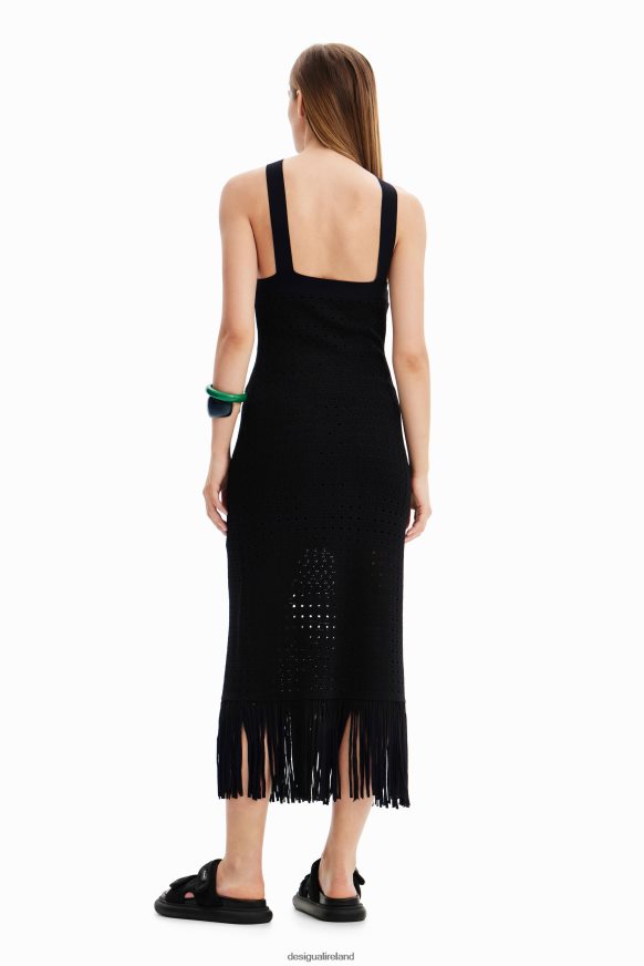 Desigual Women Fringed halter midi dress Clothing PFVZ0B326
