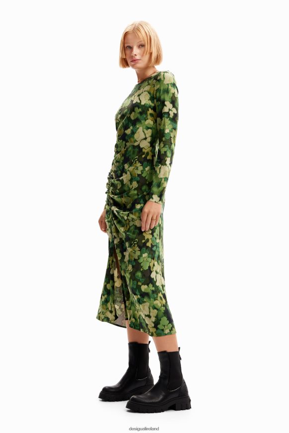 Desigual Women Gathered midi dress Clothing PFVZ0B85