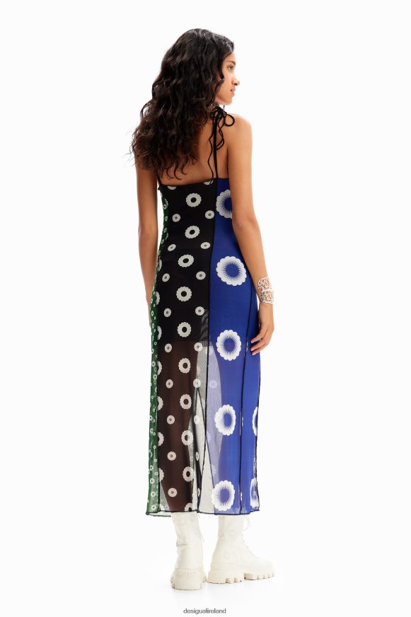 Desigual Women Geometric midi slip dress Clothing PFVZ0B77