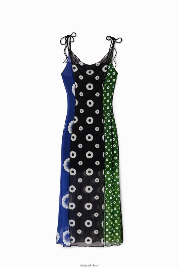 Desigual Women Geometric midi slip dress Clothing PFVZ0B77