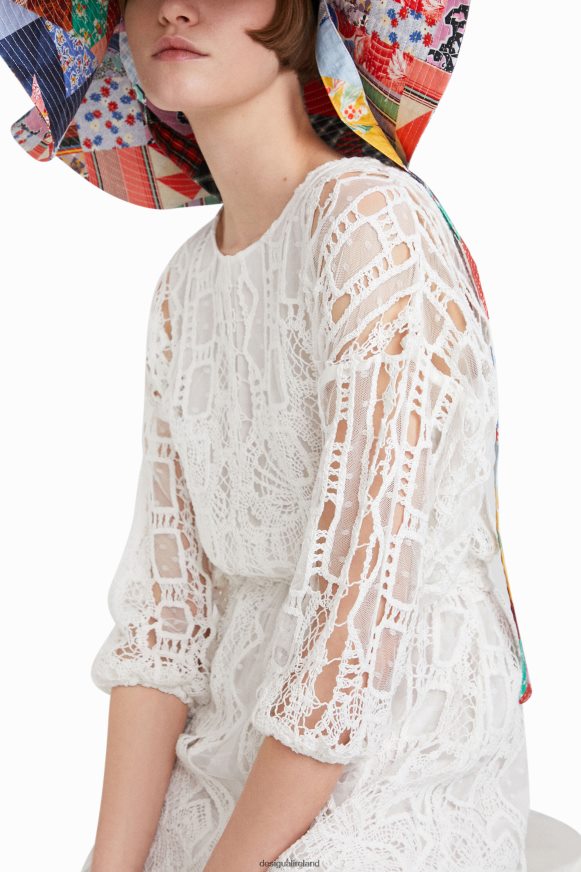 Desigual Women Johnson Hartig crochet-style dress Clothing PFVZ0B1110