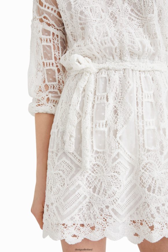 Desigual Women Johnson Hartig crochet-style dress Clothing PFVZ0B1110