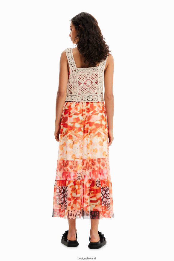 Desigual Women Long 2-in-1 patchwork dress Clothing PFVZ0B490