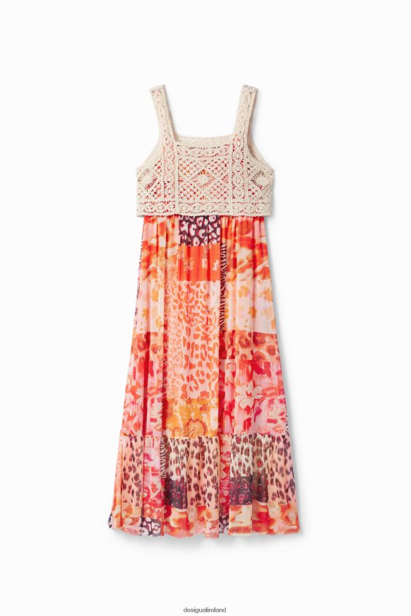 Desigual Women Long 2-in-1 patchwork dress Clothing PFVZ0B490