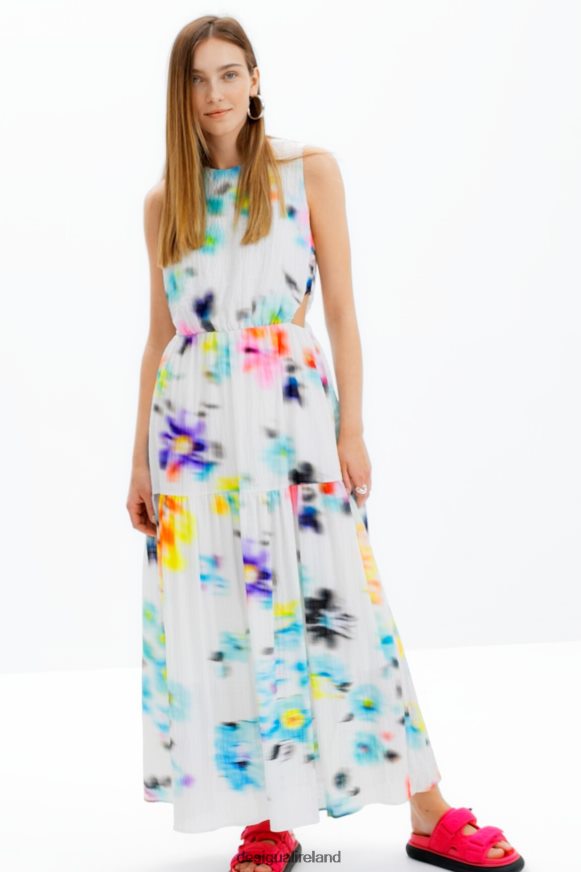 Desigual Women Long blurry cut-out dress Clothing PFVZ0B744