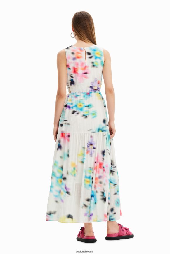 Desigual Women Long blurry cut-out dress Clothing PFVZ0B744