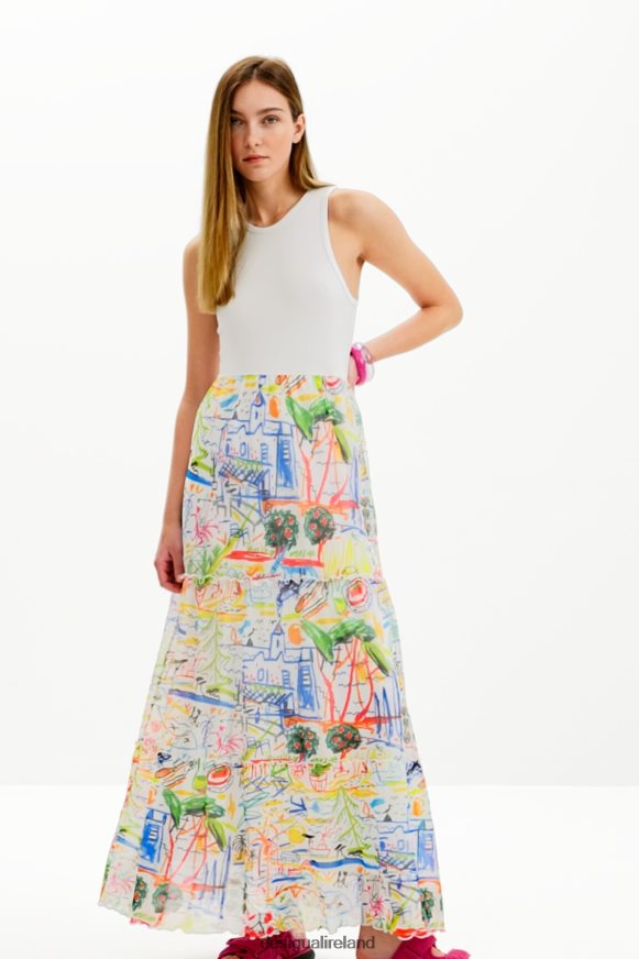 Desigual Women Long combination tulle dress Clothing PFVZ0B108