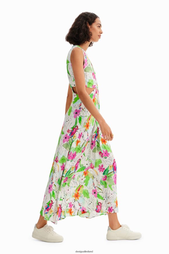 Desigual Women Long cut-out dress Clothing PFVZ0B332