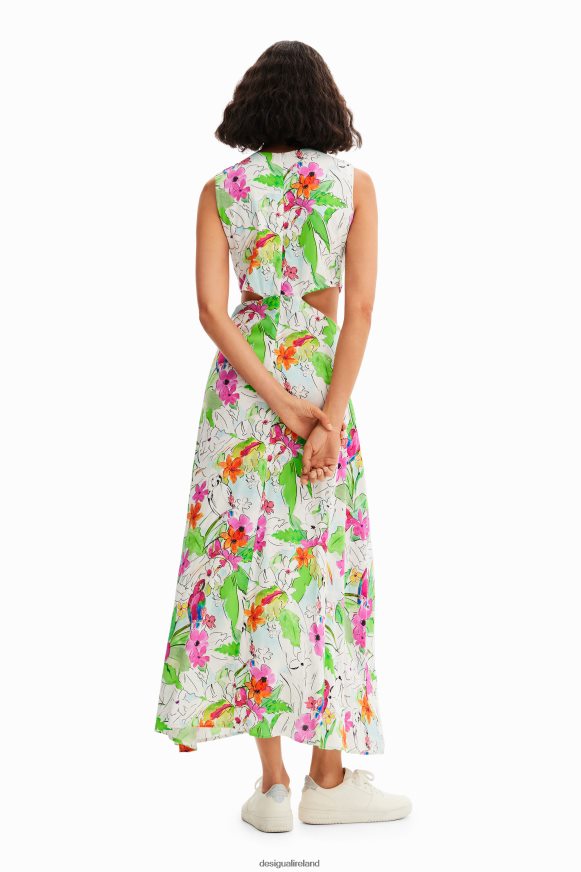 Desigual Women Long cut-out dress Clothing PFVZ0B332
