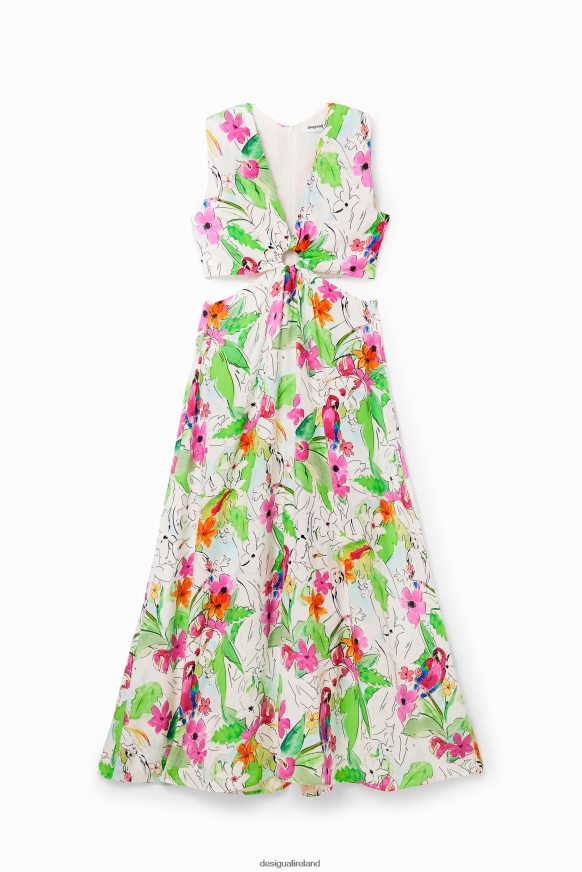 Desigual Women Long cut-out dress Clothing PFVZ0B332