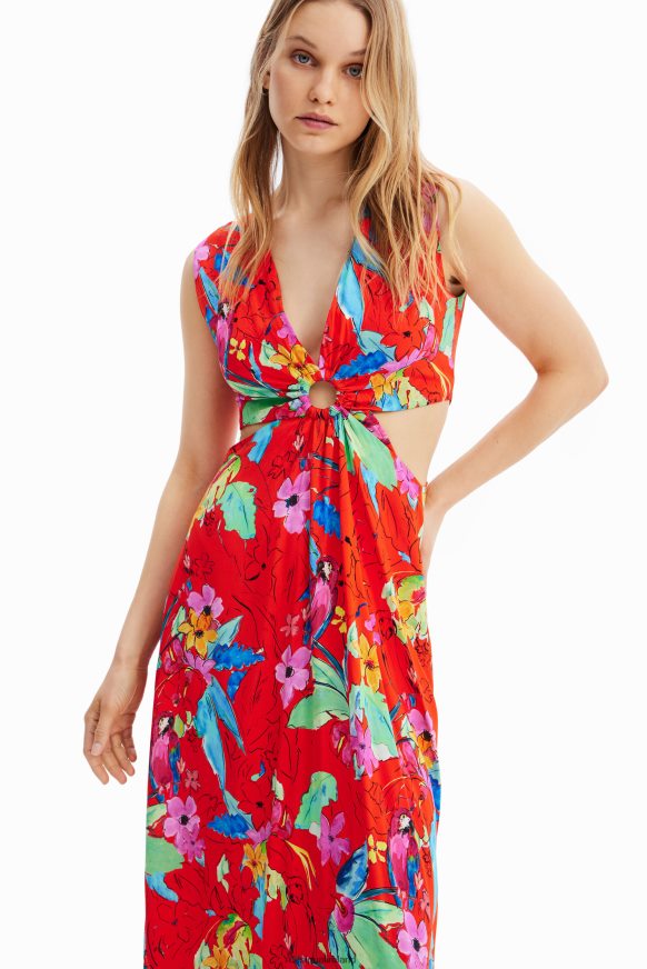 Desigual Women Long cut-out dress Clothing PFVZ0B710