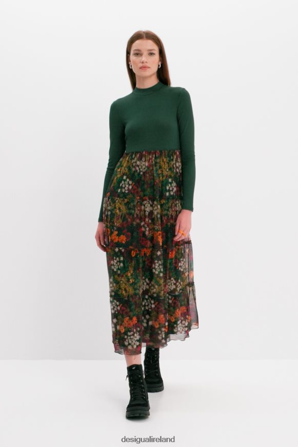 Desigual Women Long dress with tulle skirt Clothing PFVZ0B1003