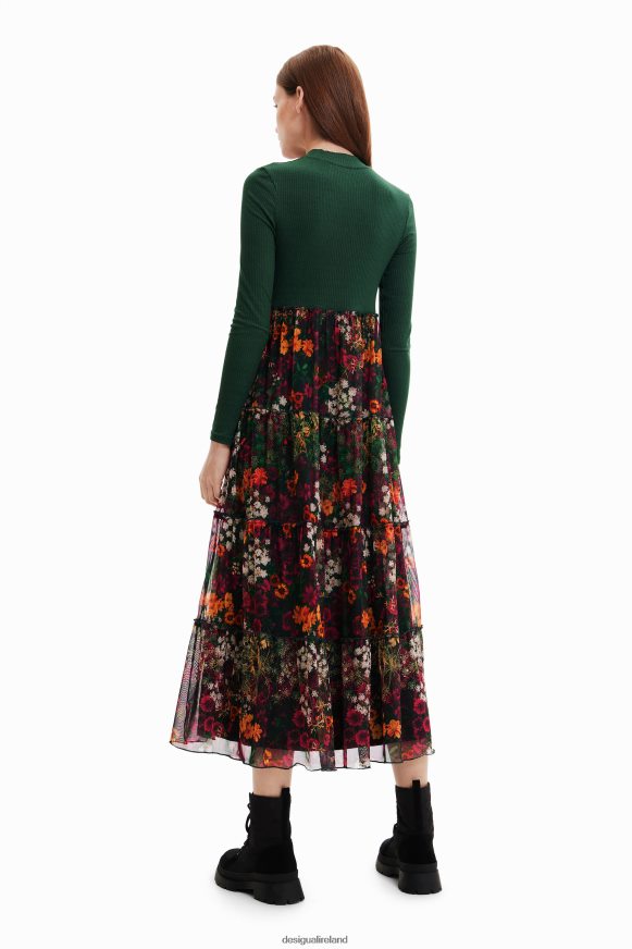 Desigual Women Long dress with tulle skirt Clothing PFVZ0B1003