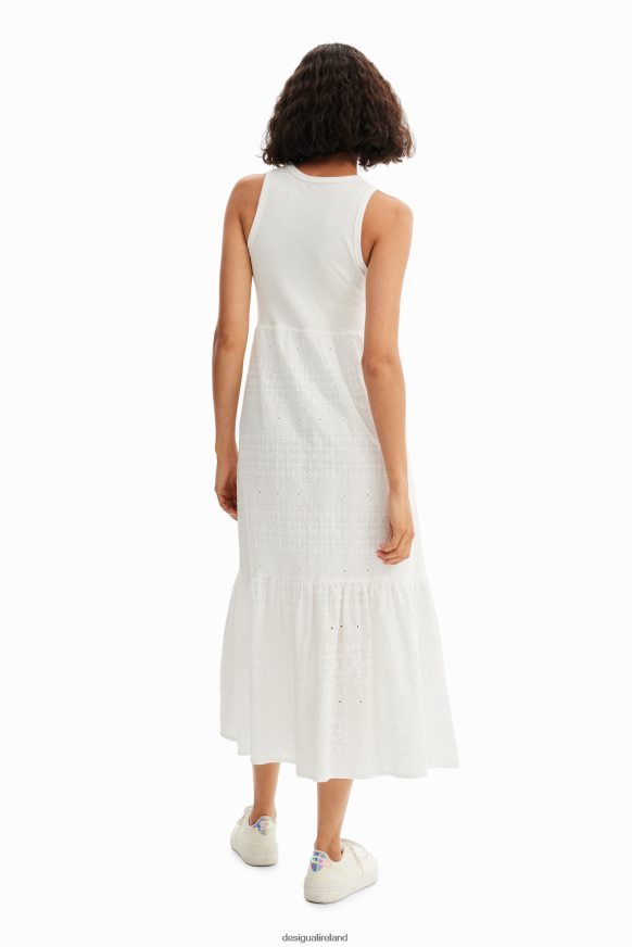 Desigual Women Long embroidered combination dress Clothing PFVZ0B745