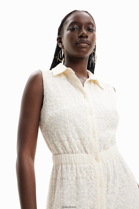 Desigual Women Long embroidered shirt dress Clothing PFVZ0B691