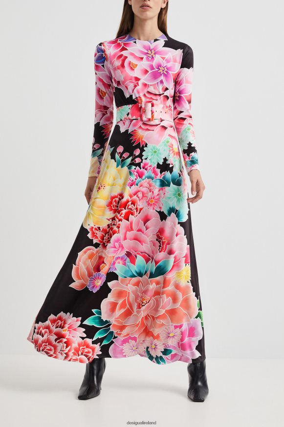 Desigual Women Long floral dress Clothing PFVZ0B1089