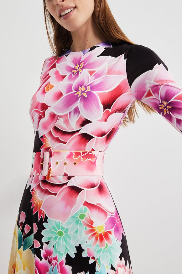 Desigual Women Long floral dress Clothing PFVZ0B1089