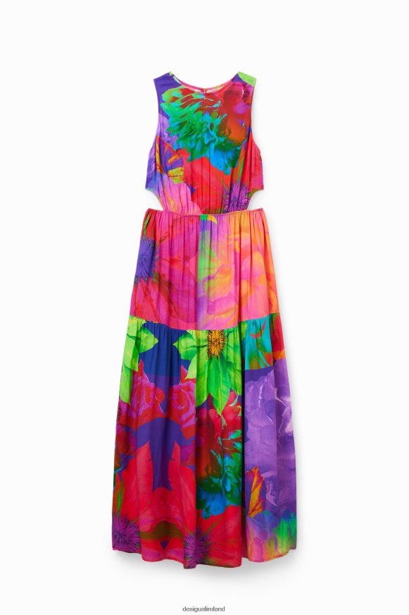 Desigual Women Long flower cut-out dress Clothing PFVZ0B403