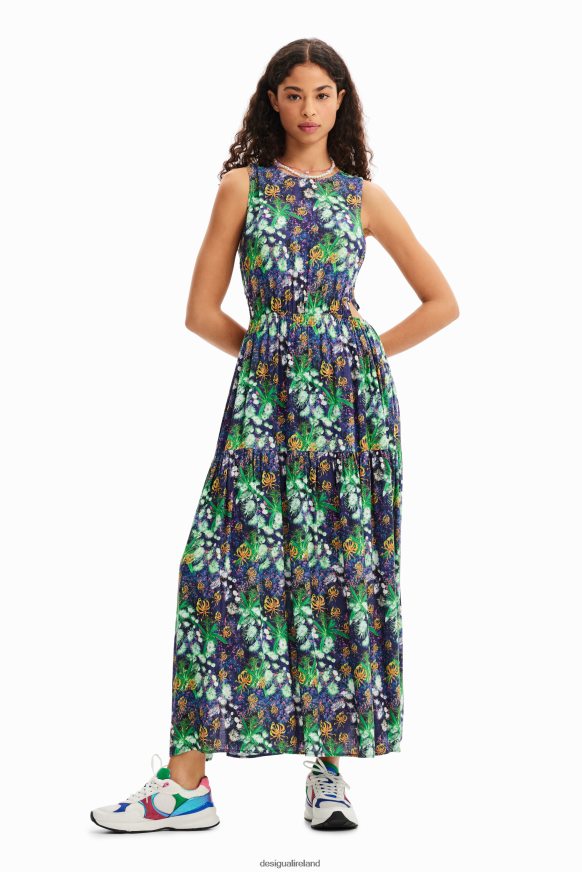 Desigual Women Long nature cut-out dress Clothing PFVZ0B579