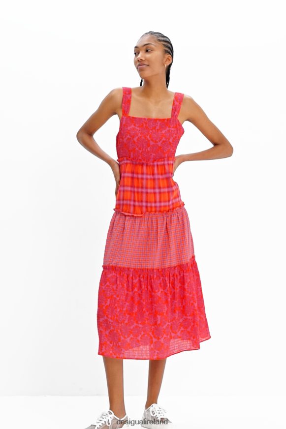 Desigual Women Long patchwork strappy dress Clothing PFVZ0B563