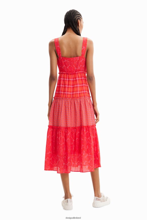 Desigual Women Long patchwork strappy dress Clothing PFVZ0B563