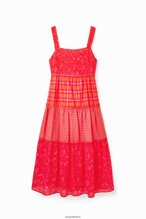 Desigual Women Long patchwork strappy dress Clothing PFVZ0B563