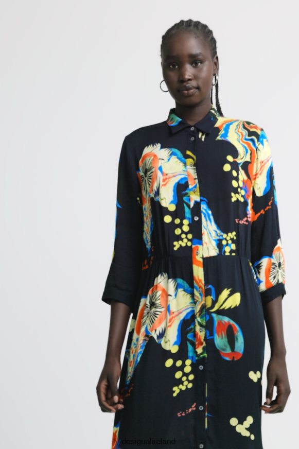 Desigual Women Long print shirt dress Clothing PFVZ0B1056
