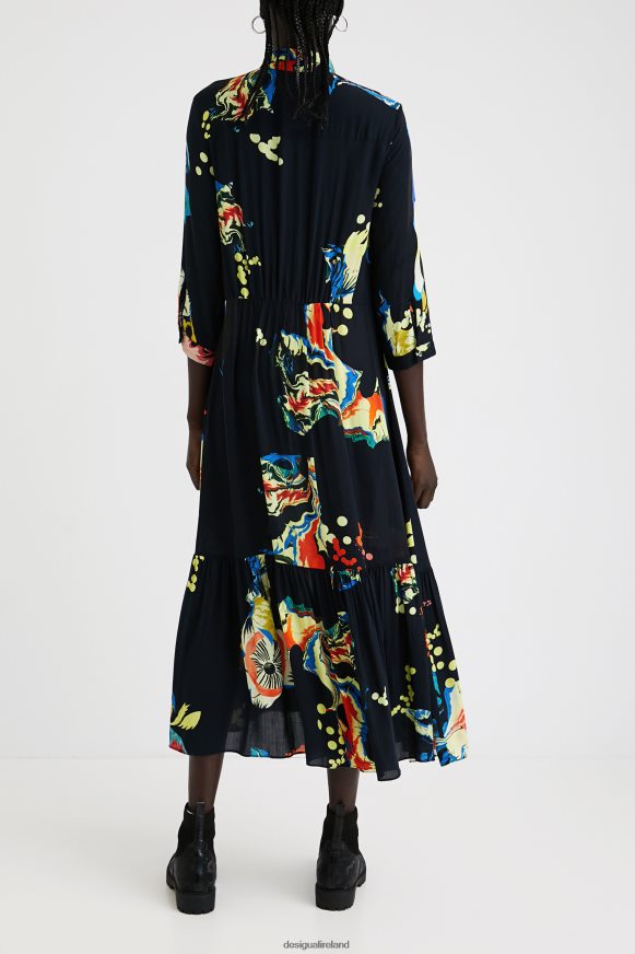 Desigual Women Long print shirt dress Clothing PFVZ0B1056