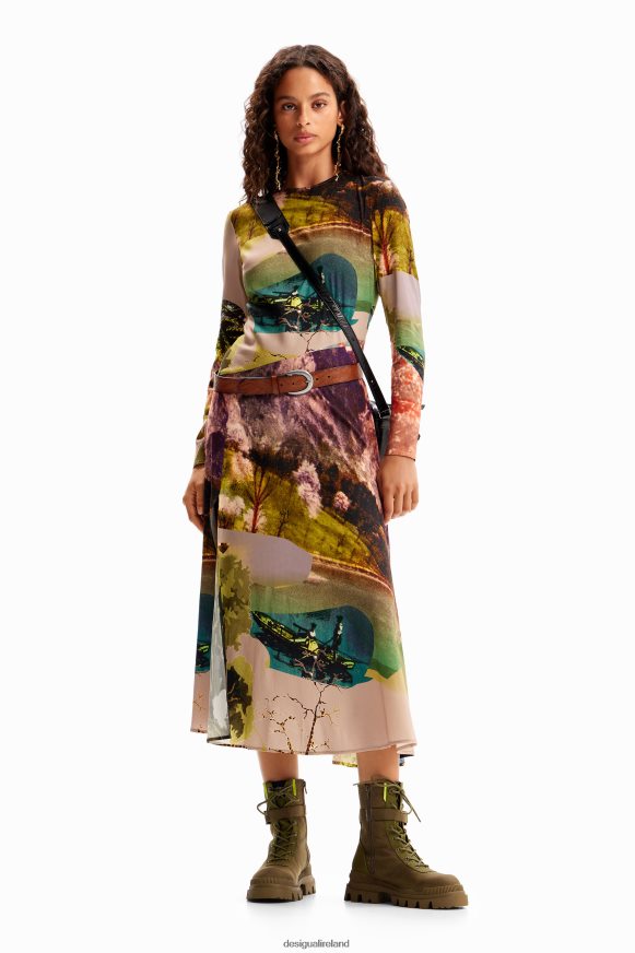 Desigual Women M. Christian Lacroix collage midi dress Clothing PFVZ0B168