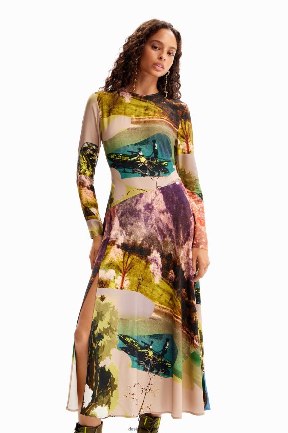 Desigual Women M. Christian Lacroix collage midi dress Clothing PFVZ0B168